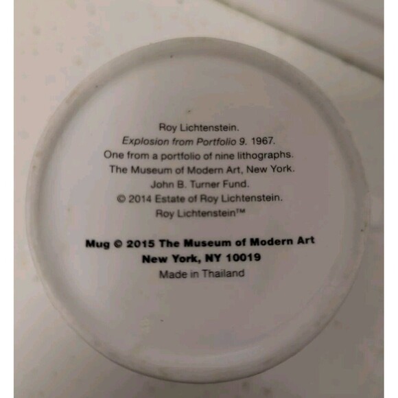 ROY LICHTENSTEIN EXPLOSION MUG FROM MUSEUM OF MODERN ART 12 OZ 4.5” MOMA 2015 - Picture 5 of 5